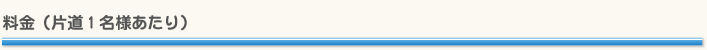 料金　（片道1名様あたり）