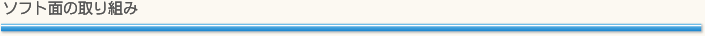 ソフト面の取組