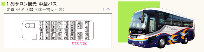 ■ 1列サロン観光 (定員39名)