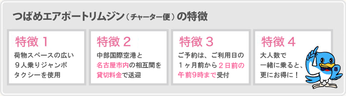 つばめエアポートリムジンサービスの特徴