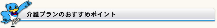 介護プランのおすすめポイント